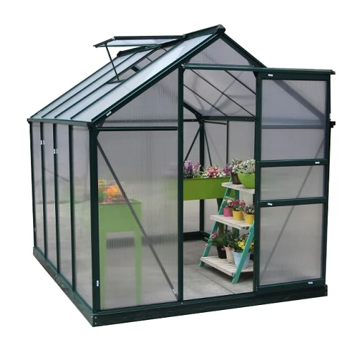 4mm UV Twin Wall PC Greenhouse Supplies Aluminum Frame Garden Green house