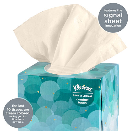 Kimberly-Clark Kleenex Professional Facial Tissue Cube for Business (21271) | Upright Face Tissue Box， 6 Bundles