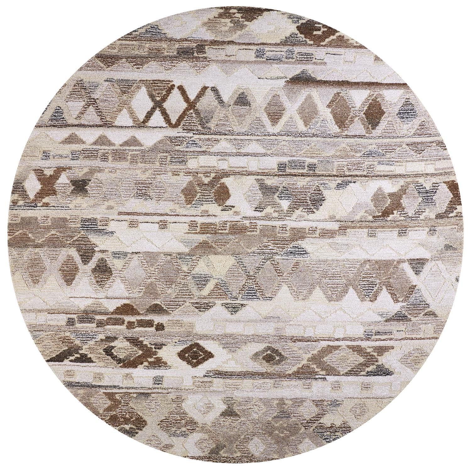 Palatez Hand Tufted Ivory and Brown Rug by BD Fine