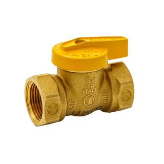 Everbilt 34 in. Brass FPT 1-Piece Gas Valve 110-524EB