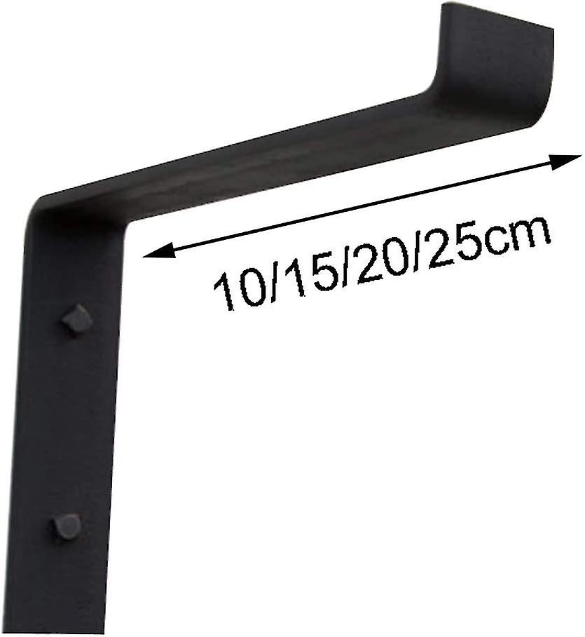 2pcs Lip Wall Bracket Shelf Bracket，diy Decorative，metal，including Mounting Screws Black(15cm)