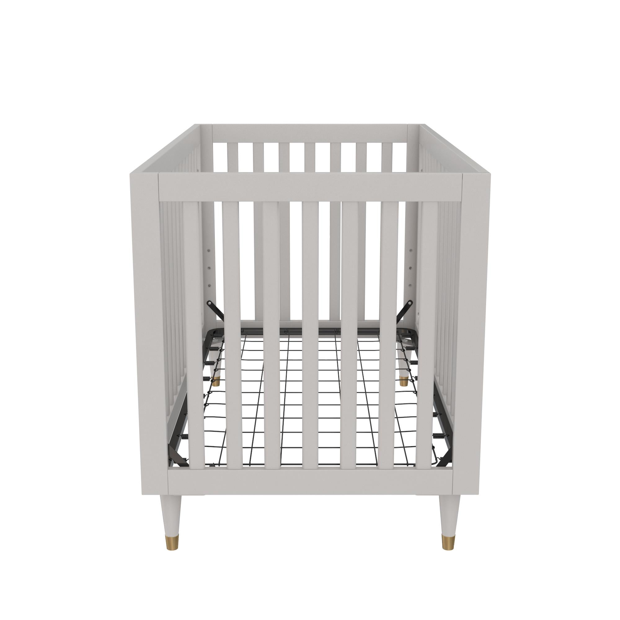 Little Seeds Rowan Valley Flint 3 in 1 Crib, Gray with Metal Legs