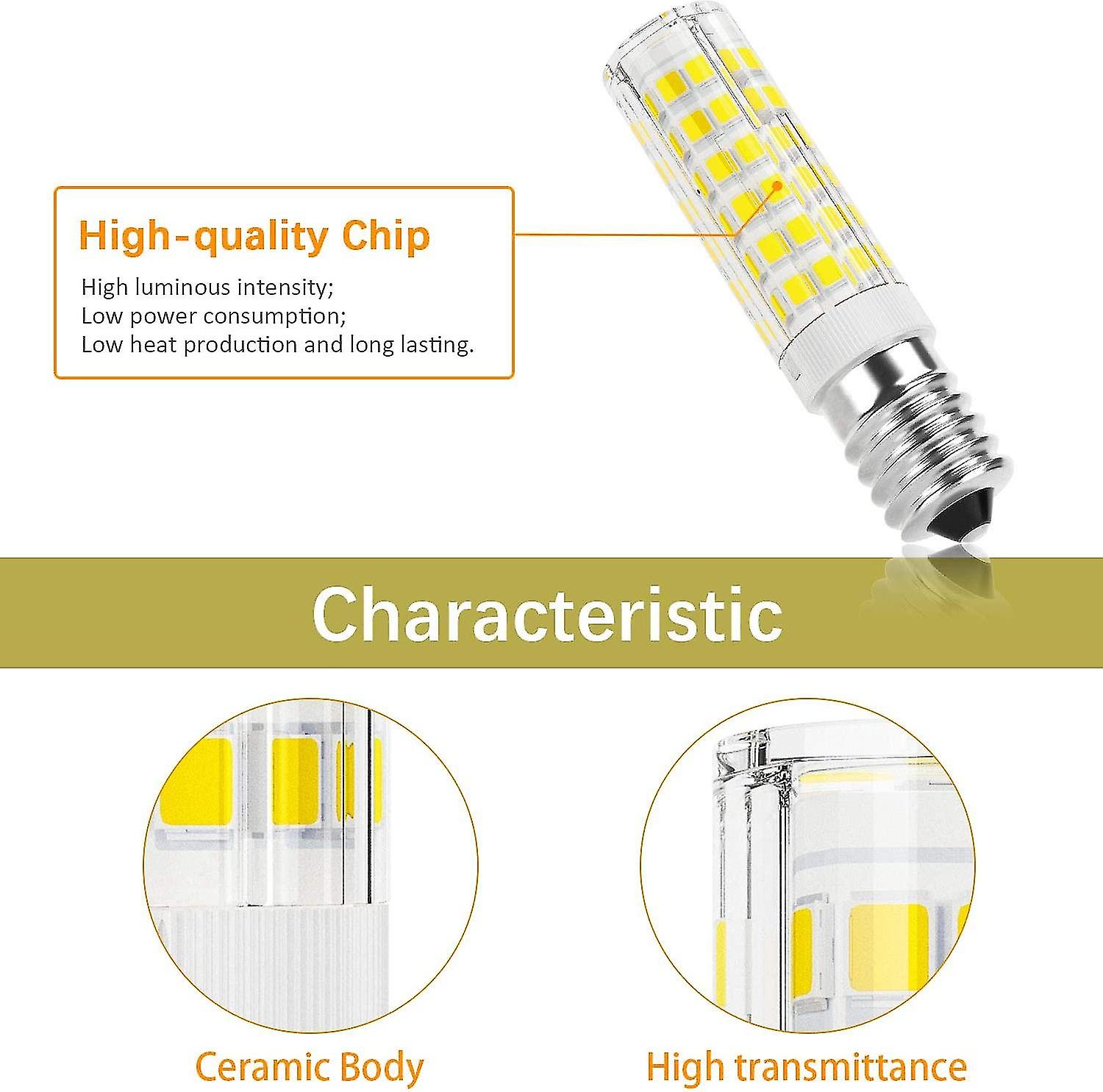 Cisea Led Bulb E14 Hood 10w， 1200lm， Cool White 6000k， Small Edison Screw， Not Dimmable， 2 Pieces