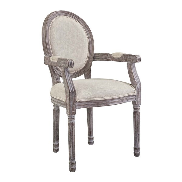 Emanate Vintage French Upholstered Fabric Dining Armchair - n/a