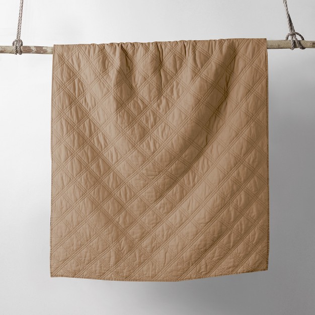 Washed Linen Sandstone Quilted Throw Levtex Home