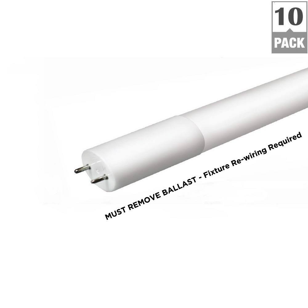 HALCO LIGHTING TECHNOLOGIES 4 ft. 14-Watt T8 Non-Dimmable LED Linear Light Bulb Type B Bypass Double Ended Daylight 5000K (10-Pack) T8FR14850BYP3DELED10PK 89003