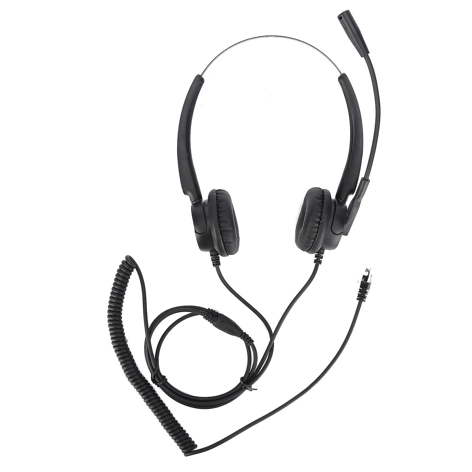 Telephone Headset Business Office Noise Reduction Corded Customer Service Headsetvh520d-rj9 (binaural)