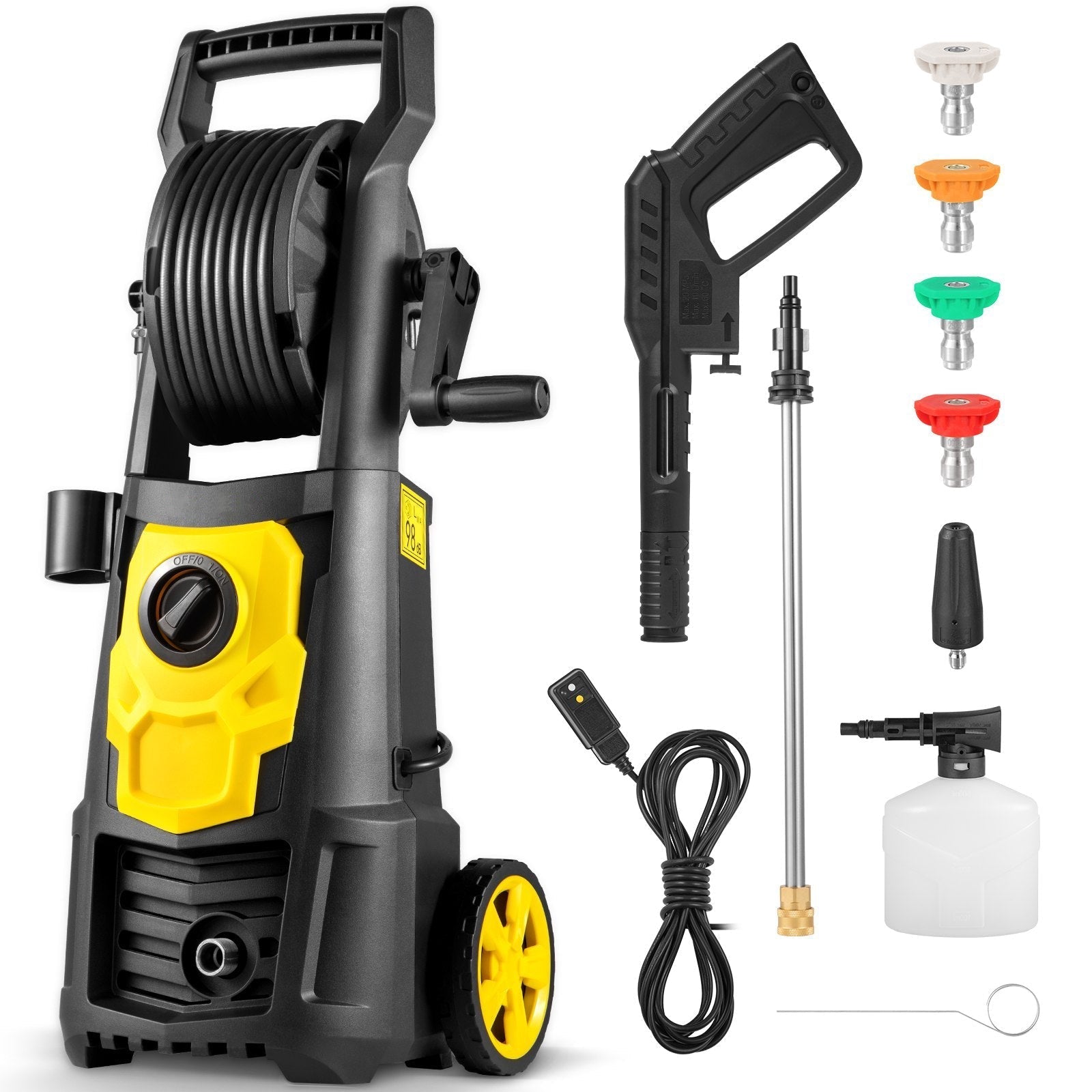 Advanced Powerful 2000PSI Electric Pressure Washer With 5 Nozzles