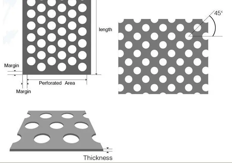 Perforate Punching Perforated Metal Sheet with Different Hole Shapes In stock