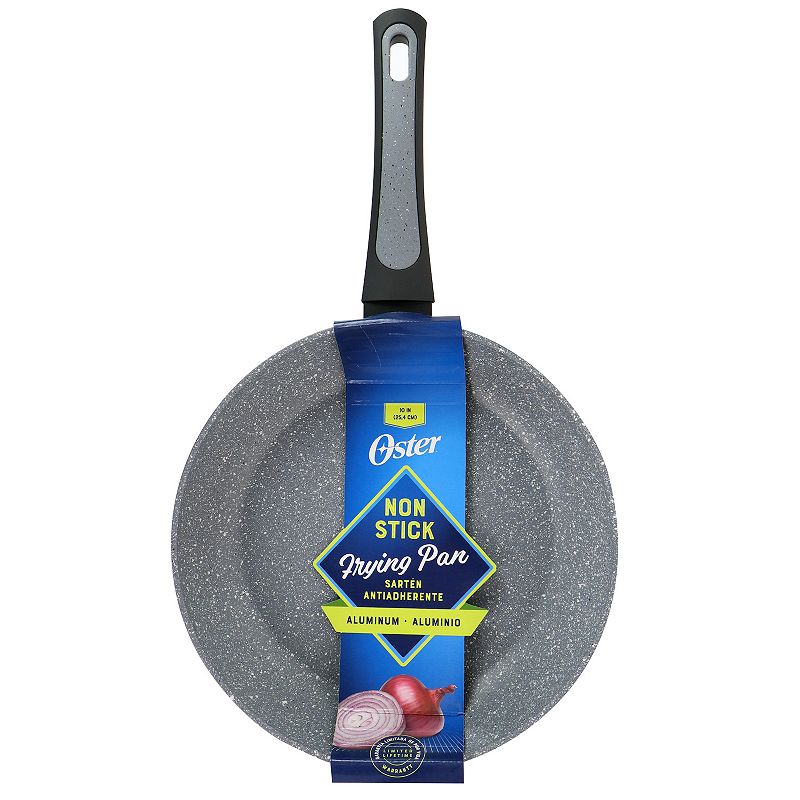 Oster Cocina Bastone 10 Inch Aluminum Nonstick Frying Pan in Speckled Gray