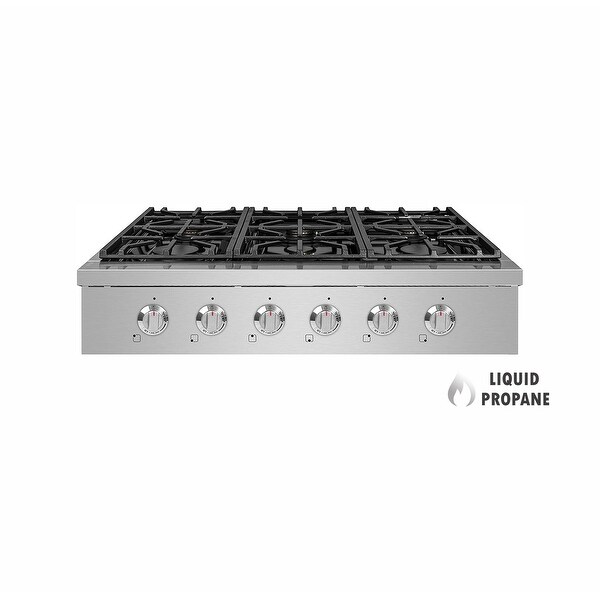 36 in. Stainless Steel Professional Style Liquid Propane Cooktop with 6-Burners SCT3611LP