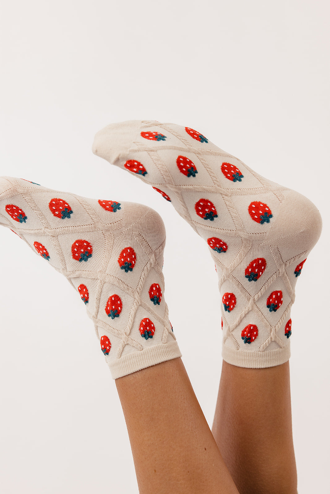 Textured Strawberry Socks