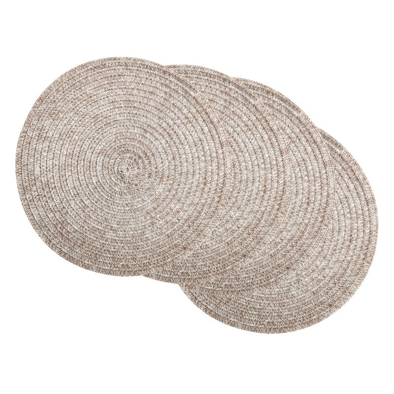 Ray Star Round Woven Vinyl Placemat (Set of 4)  15\