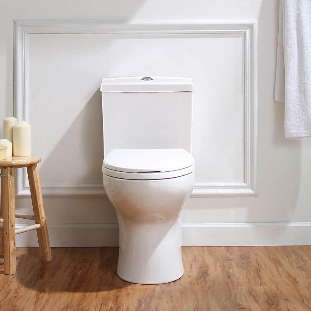 Glacier Bay Beck 2Piece 116 GPF Dual Flush Elongated Toilet in White Seat Included