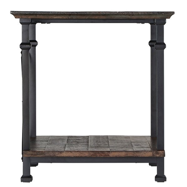 Myra Vintage Industrial Modern Rustic End Table by iNSPIRE Q Classic