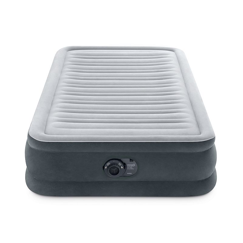 Intex Comfort Deluxe Dura-Beam Plush Airbed Mattress with Built-In Pump， Twin