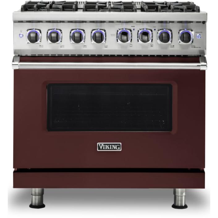 Viking 36-inch Freestanding Gas Range with Elevation Burners VGR7362-6BKA