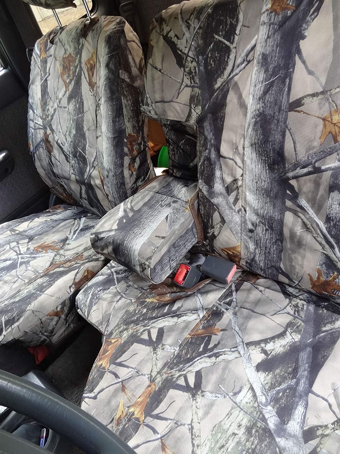 T772 1995-2000 Toyota Tacoma Xcab Front 60/40 Split Bench Seat with Integrated Armrest in XD3C Camouflage Endura