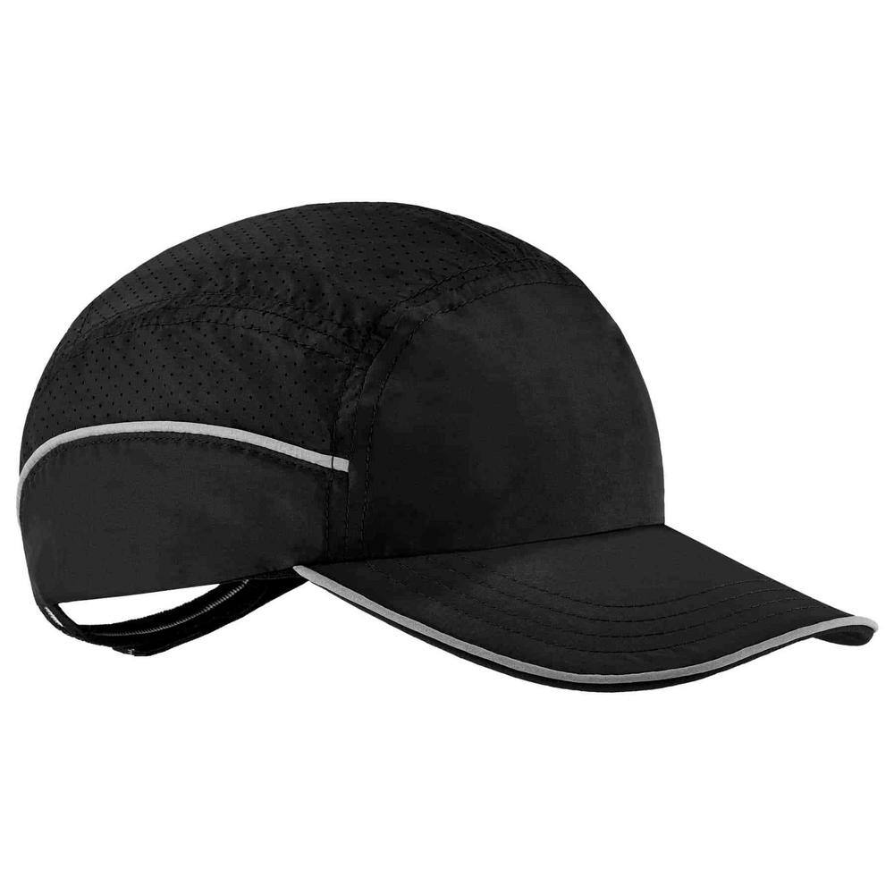 Skullerz 8955 Long Brim Black Lightweight Bump Cap Hat 8955