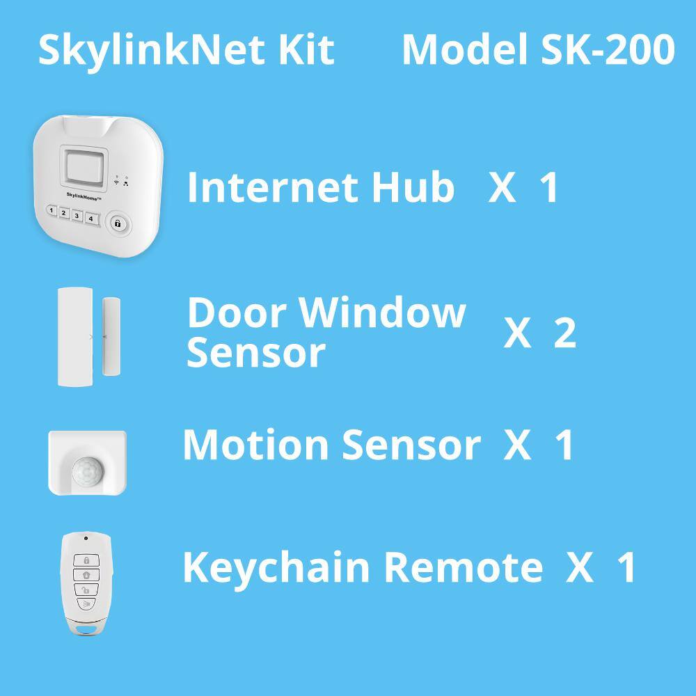 SkyLink Wireless Alarm Security System Kit - Echo Alexa and IFTTT compatible SK-200