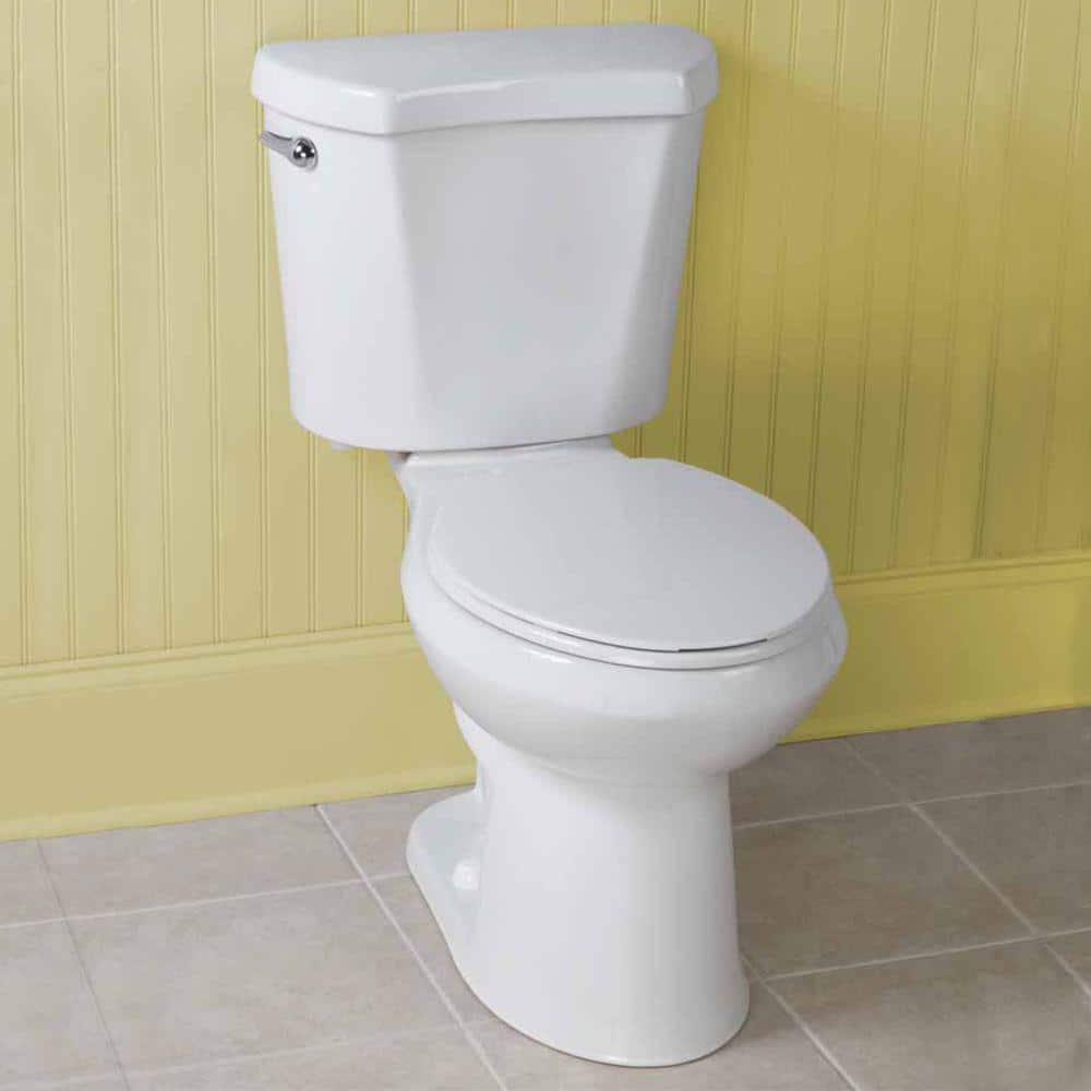 Glacier Bay 2Piece 128 GPF High Efficiency Single Flush Elongated Toilet in White