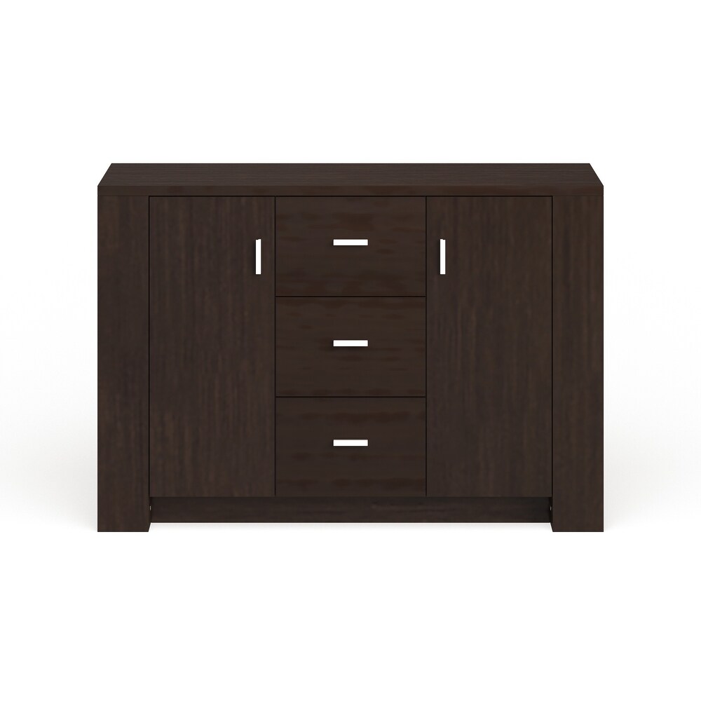 Furniture of America Clayton Modern Cappuccino 12 shelf Dining Buffet