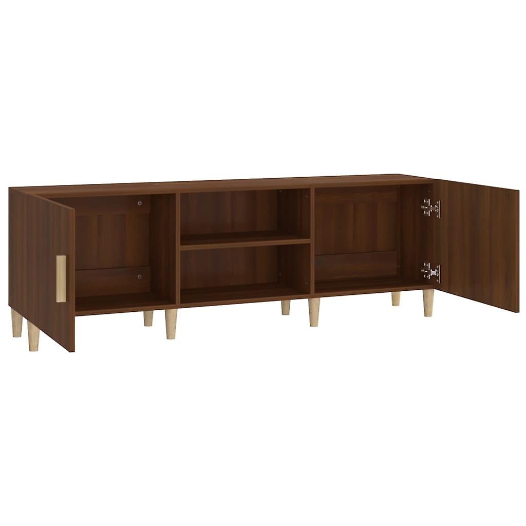 Tv Cabinet Brown Oak 150x30x50 Cm Engineered Wood