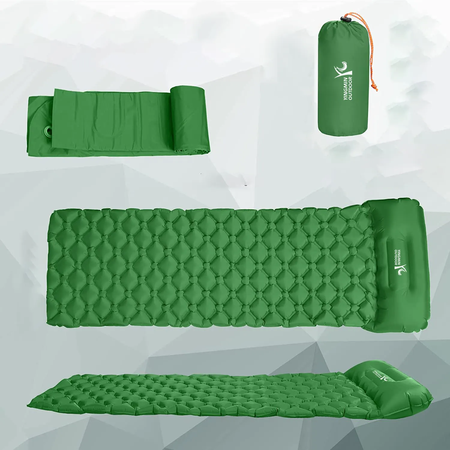 Hiking Travel Inflatable Hammock Tpu Insulated Folding Sleeping Bag Foldable Ultra Light Soft Camping Mat Mattress Waterproof