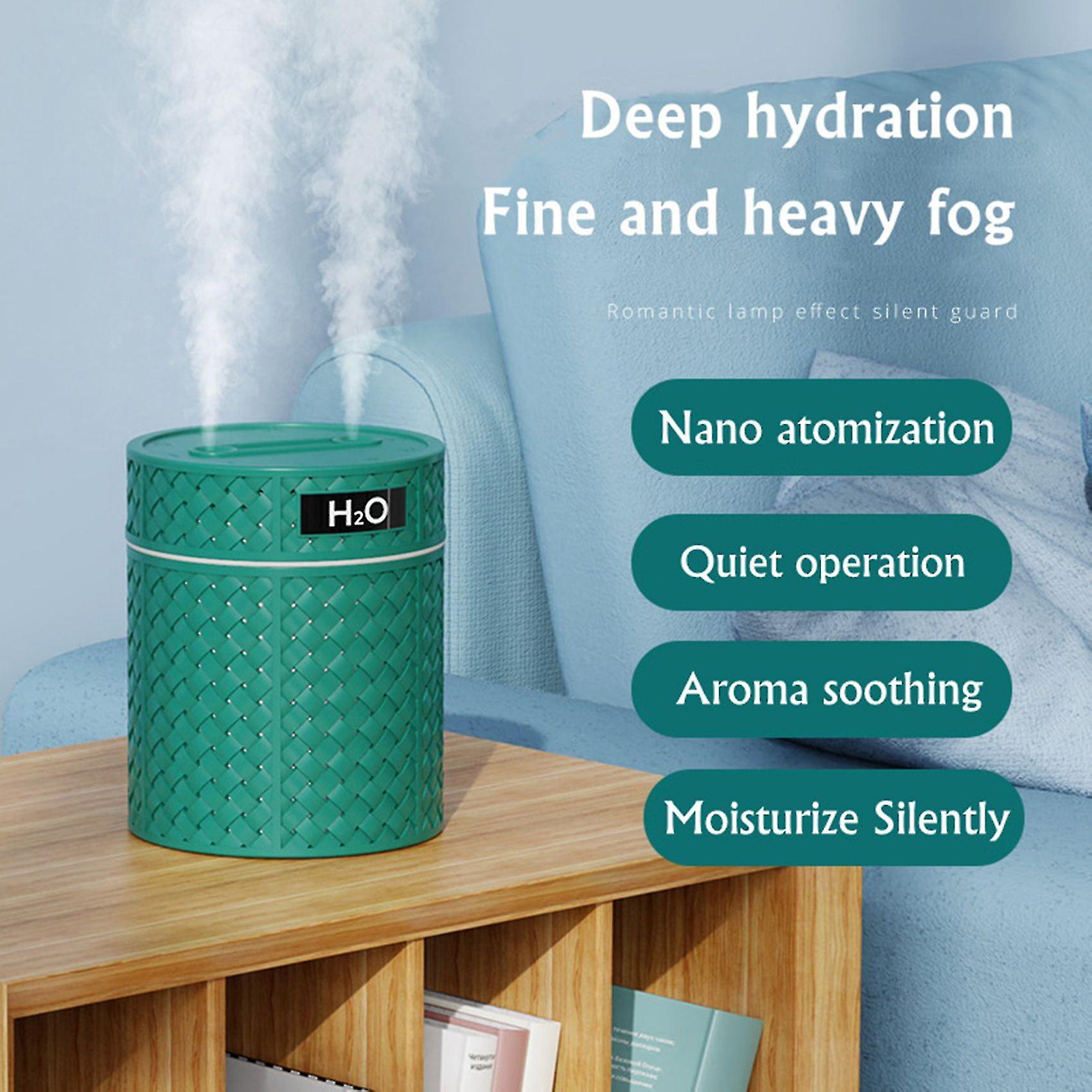 600ml Dual Nozzle Usb Oil Diffuser Warm Light For Home Mist Maker C