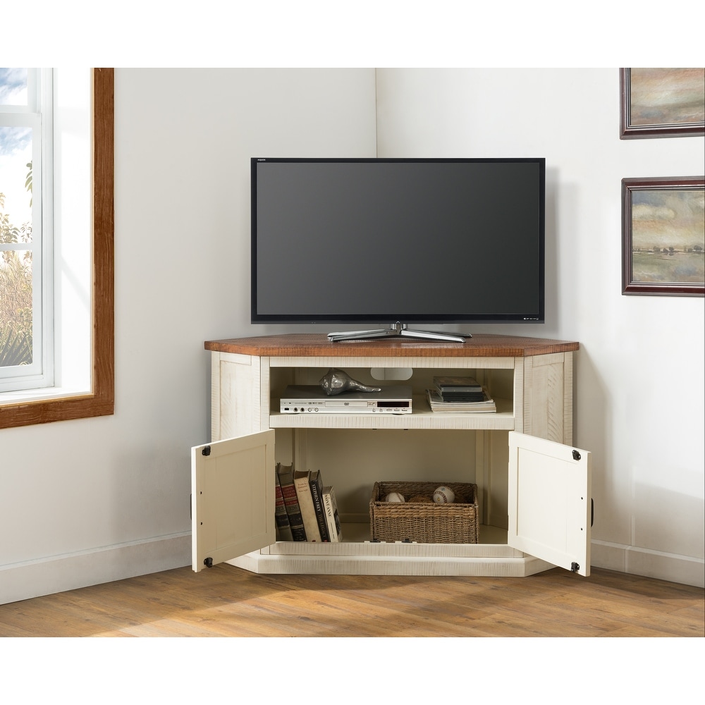 The Gray Barn Danebury Rustic 50 inch Solid Wood Corner TV Stand