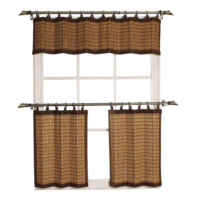 Versailles Home Fashions Bamboo Wood Ring Top Valance