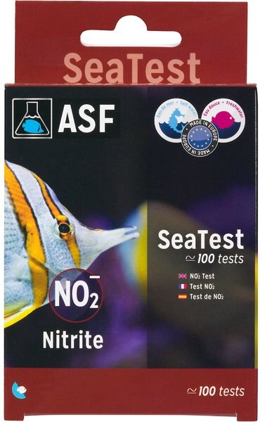 ASF SeaTest NO2- (Nitrite) Fish Aquarium Water Test Kit， 100 count