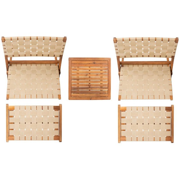 Darryl Patio Outdoor Chair And Ottoman Set Safavieh