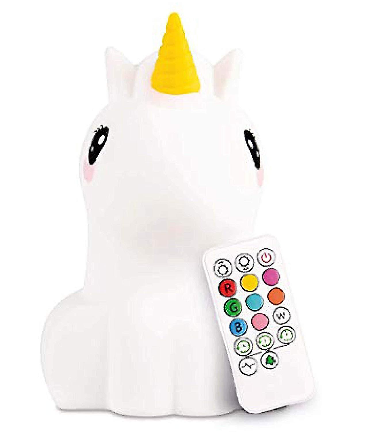 Unicornmulti-colorsiliconenightlightwithbuilt-inbluetoothspeaker.usbrechargeable