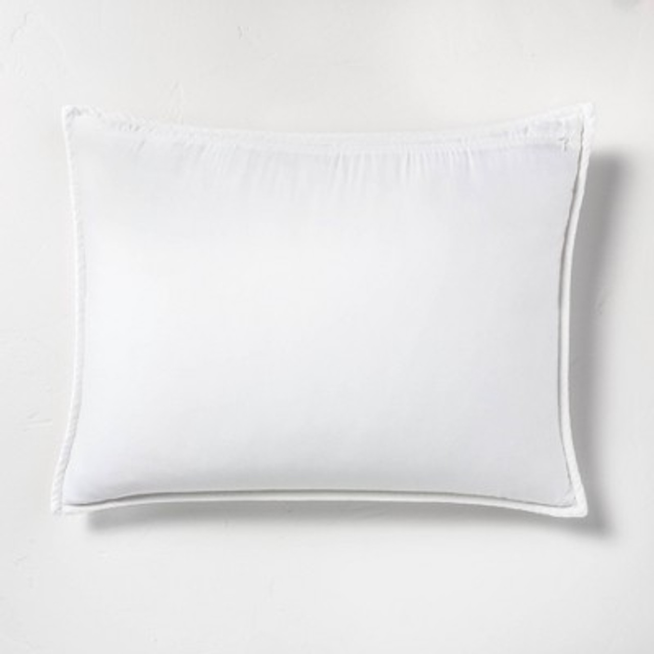 Standard Heavyweight Linen Blend Quilt Pillow Sham White - Casaluna™