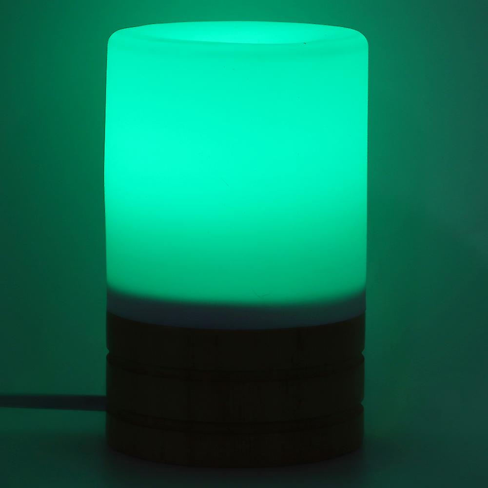 Wooden Color Changing Night Light Bedside Table Lamp With Remote Us Plug 110-220v