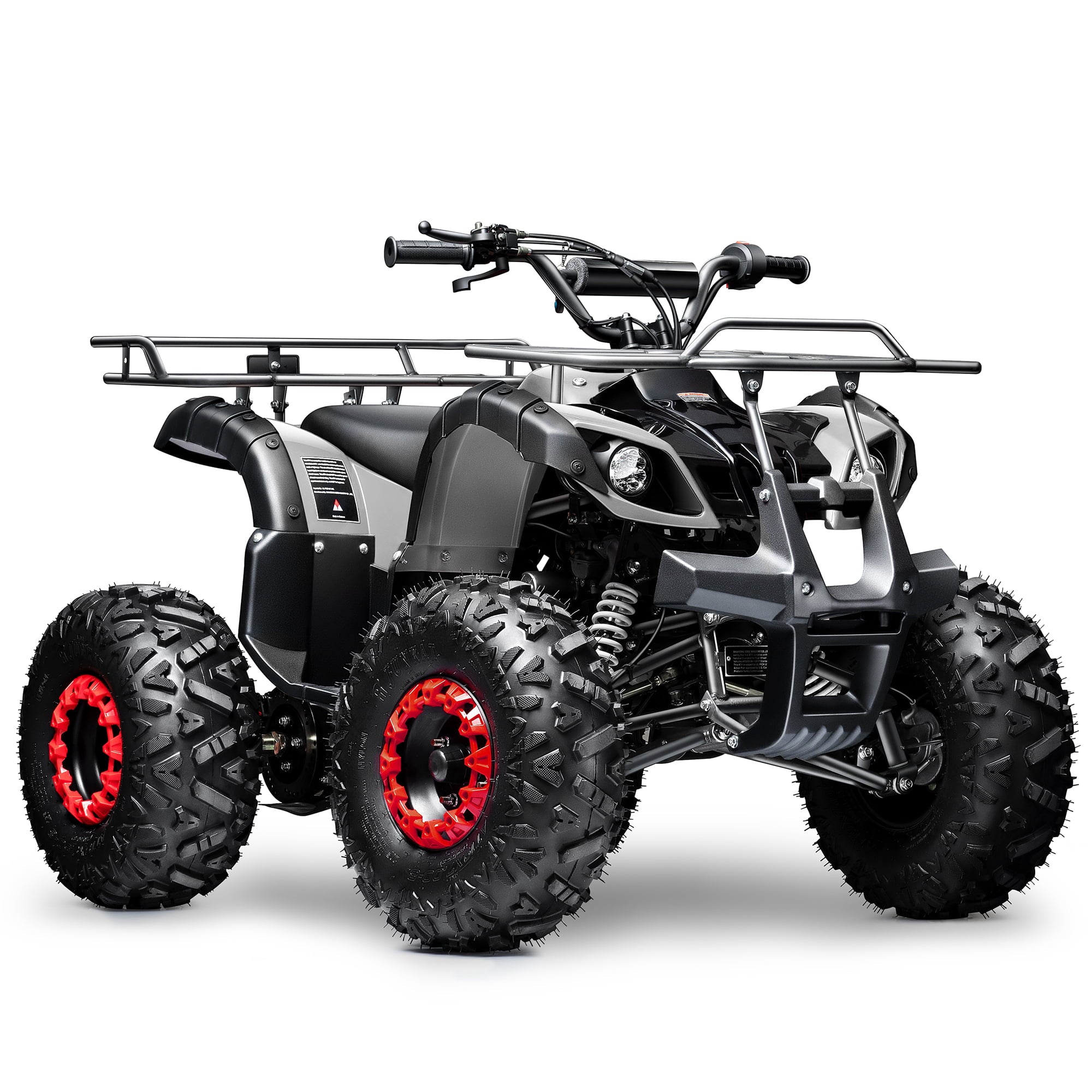 Seangles GAS 125cc ATV Quad 4 Wheeler for Adults and Kids Four Wheelers with Off-Road Tires (Silver)