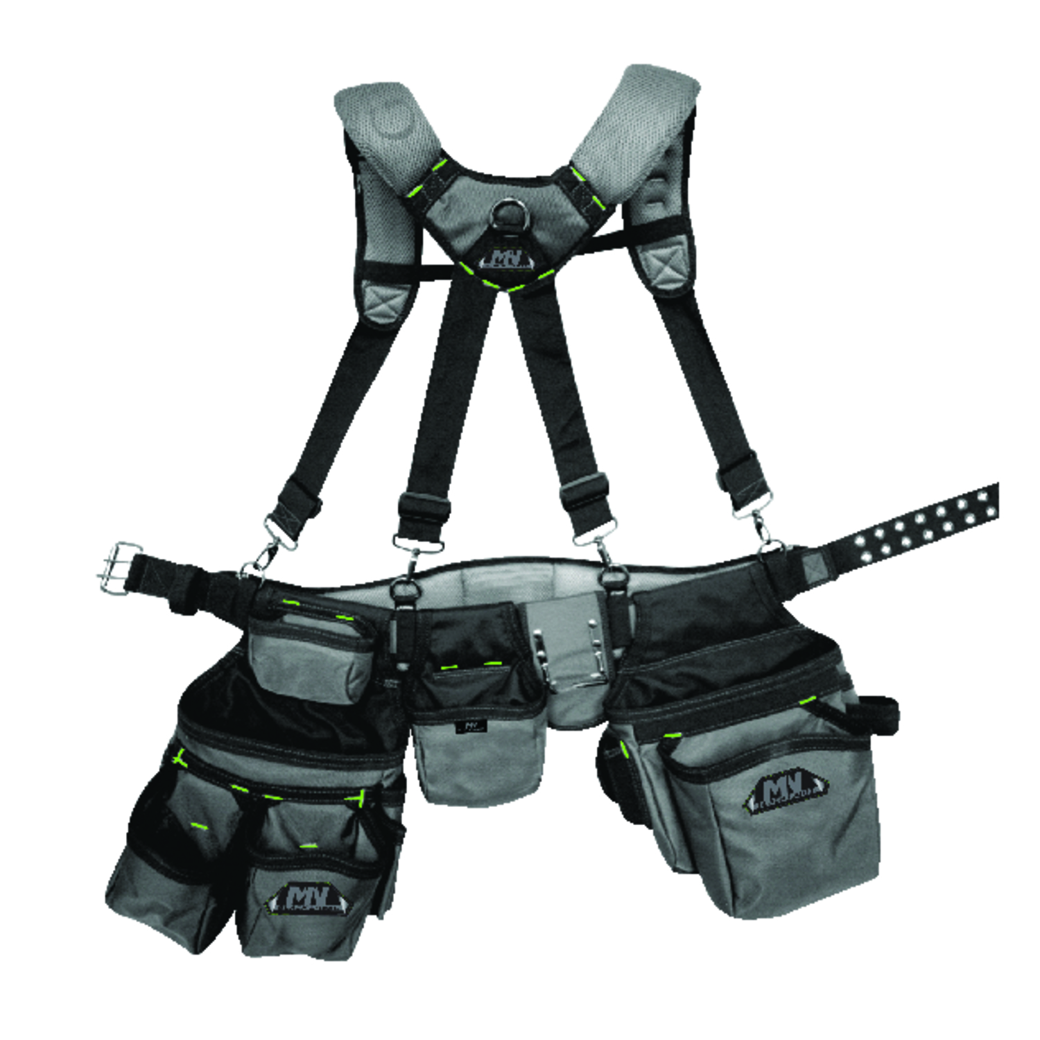 McGuire-Nicholas 30 pocket Ballistic Nylon Foam Suspension Rig 3.5 in. L X 16 in. H Gray 53 in.