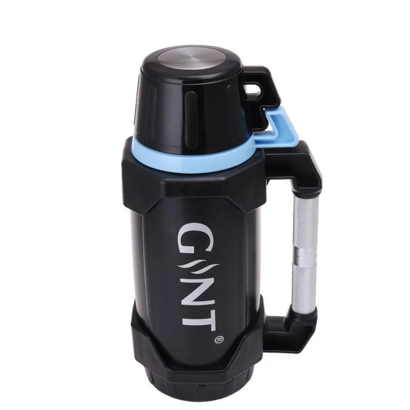 Factory customized oem odm cooler jug 1.8L portable sports camping hiking two lid cups insulated stainless steel flask