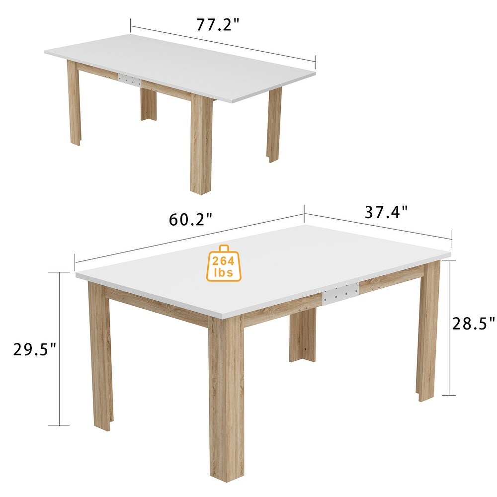 Rectangular Wood Desk Extendible Dining Table Pedestal Table