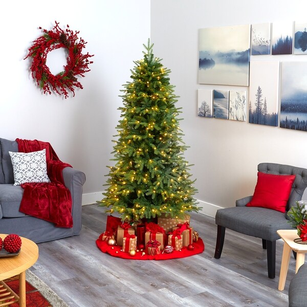 6.5' Vancouver Fir Natural Look Christmas Tree with 400 Clear LED