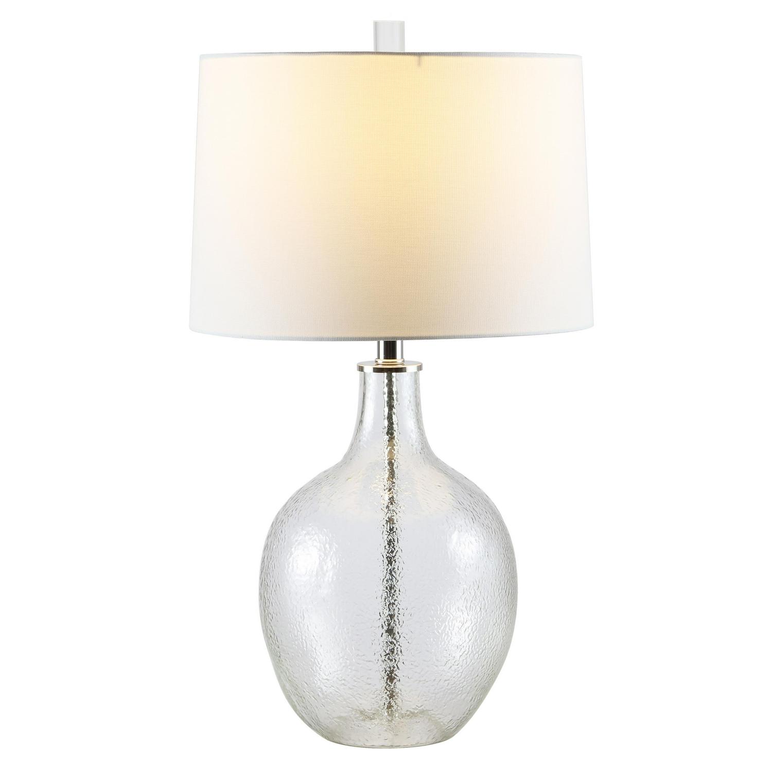 Safavieh Nadine 26 in. Modern Glass Table Lamp， Clear