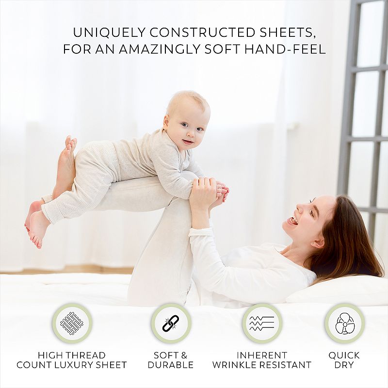 Color Sense 800 Thread Count Cotton Blend Sheets Set