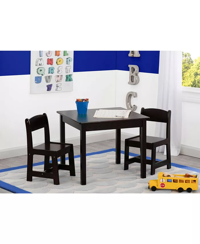 Delta Children Mysize Wood Table and Chairs Set  3 Piece