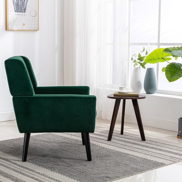 Velvet Upholstered Accent Chair Living Room Chair