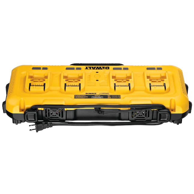 DEWALT 20V MAX Battery Chargers， 4-Port， Rapid Charge (DCB104) ， Black