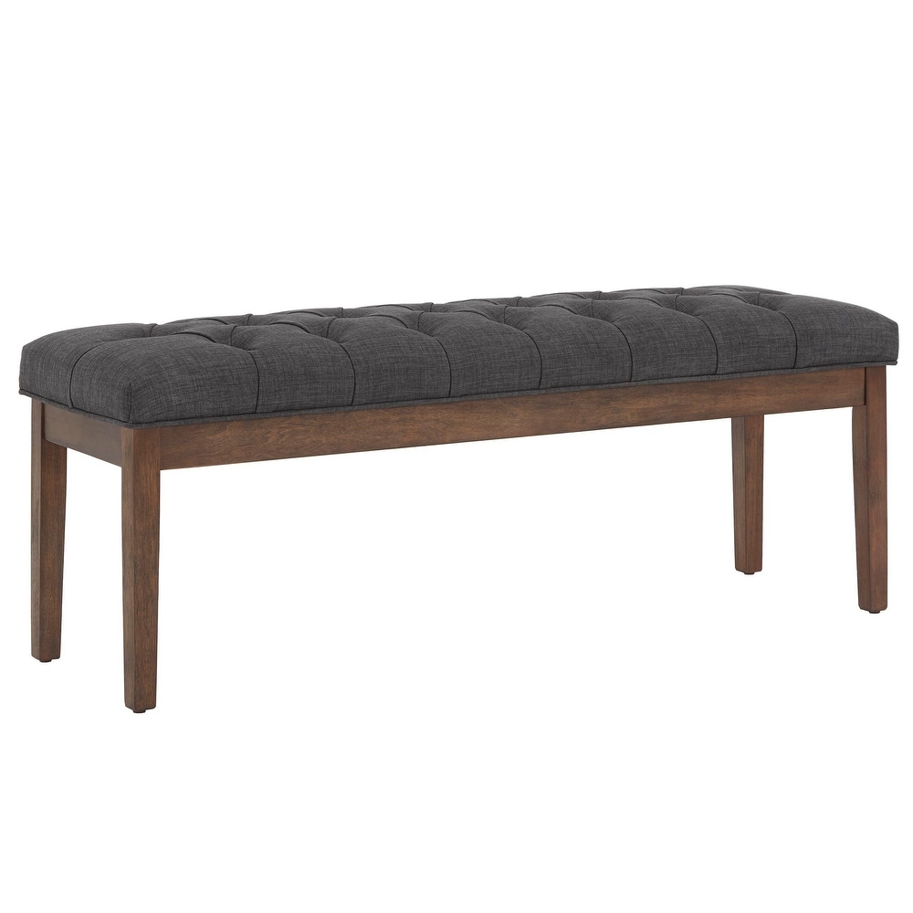 Benchwright Premium Tufted Reclaimed 52 inch Upholstered Bench by iNSPIRE Q Artisan