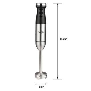 Total Chef Variable Speed Immersion Hand Blender 225 W with Turbo Boost Black and Stainless Steel TCHB01