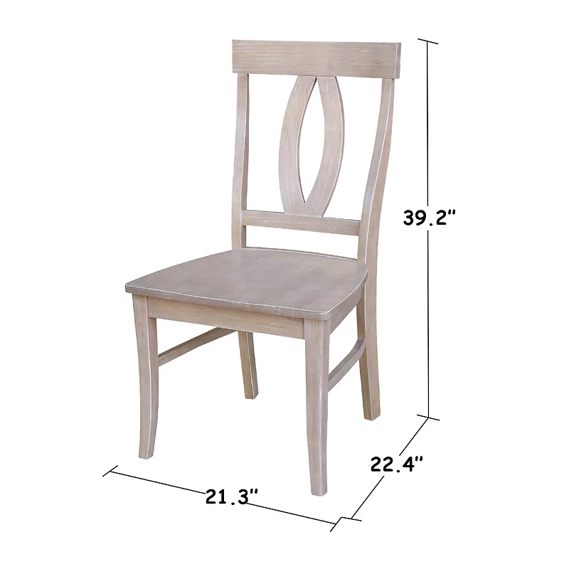 International Concepts Cosmo Washed Wood Dining Chair 2-piece Set