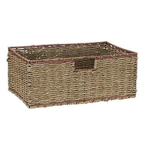 Household Essential ML-5755 Household Essentials 5-Drawer Storage Unit& Seagrass& Rattan& 41.25 by 18 by 12-Inch